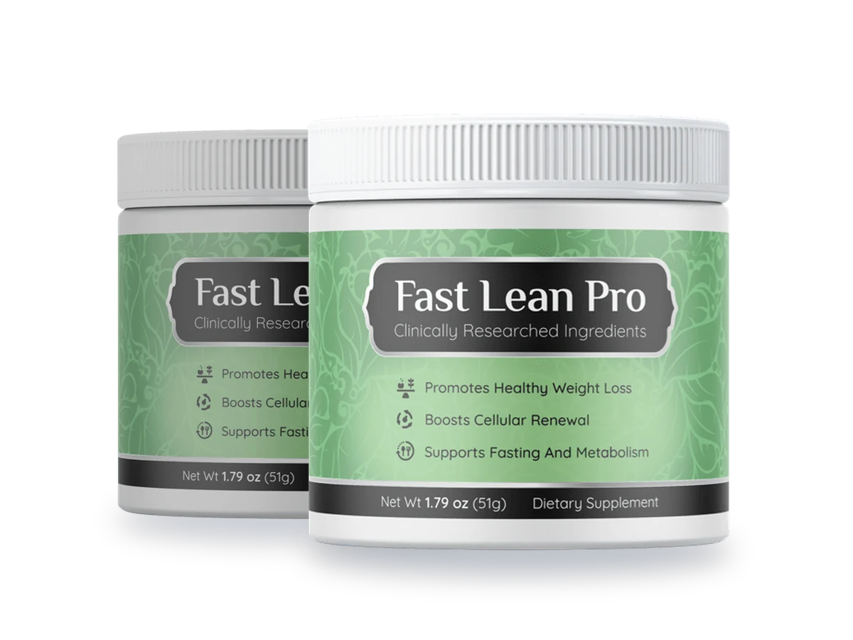 Two bottles of Fast Lean Pro — the free bonus included with the 3-bottle Claritox Pro package